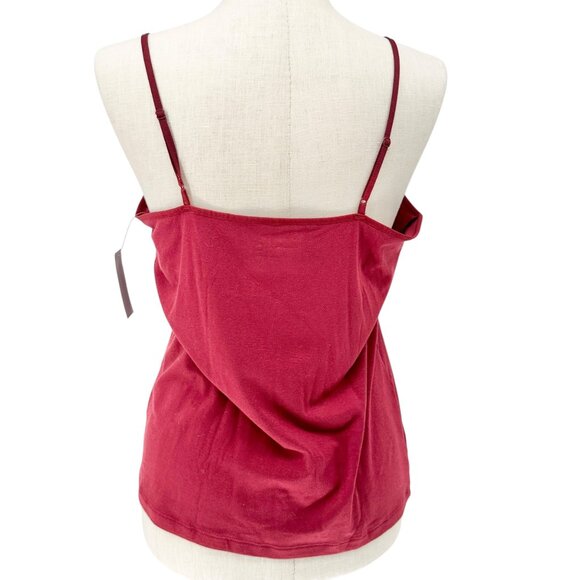 Time and Tru Cami Tank Top Womens XL 16-18 Red Adj Strap Soft Lightweight Top - Picture 2 of 11